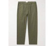 Assembly schmal zulaufende Hose aus Baumwolle in Knitteroptik
