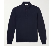 Schmal geschnittener Pullover aus Wolle mit Polokragen