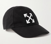 Baseballkappe aus Baumwollgabardine mit Logostickerei
