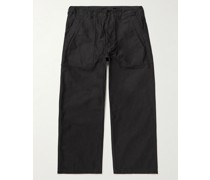 Weit geschnittene Cargohose aus Baumwoll-Twill