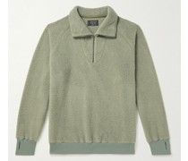 Sweatshirt aus Fleece mit kurzem Reißverschluss