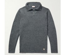 Guisseny Slim-Fit Logo-Appliquéd Wool Half-Zip Sweater