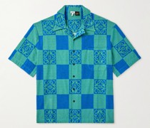 + Paula's Ibiza Hemd aus Frottee aus einer Baumwollmischung mit Jacquard-Muster und Reverskragen