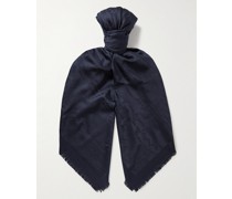 Schal aus Jacquard aus einer Woll-Maulbeerseidenmischung mit „Scritto“-Muster