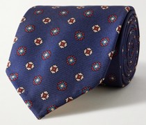 Krawatte aus bedrucktem Seiden-Twill, 7,5 cm