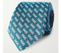 Krawatte aus Seiden-Jacquard, 7 cm