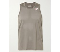 Logo-Print Perforated Stretch-Jersey Running Tank Top