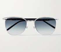 D-Frame Palladium and Acetate Sunglasses