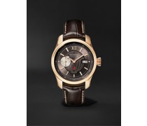 Longitude Limited Edition Automatic 40mm 18-Karat Rose Gold and Croc-Effect Leather Watch, Ref. No. LONGITUDE-RG