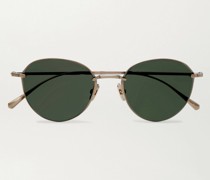 Mulholland S Round-Frame Gold-Tone Sunglasses