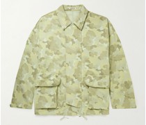 Camouflage-Print Cotton-Gabardine Blouson Jacket