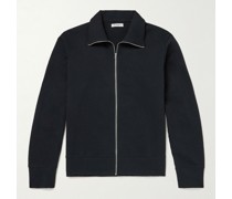 Sweatshirt-Jacke aus strukturiertem Baumwoll-Jersey