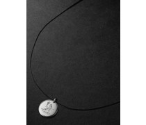 Virgo 18-Karat White Gold and Cord Necklace