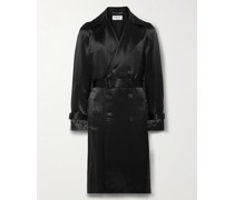 Belted Satin Trench Coat