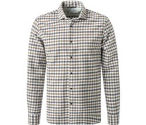 Hemd Modern Fit Baumwolle grau- kariert
