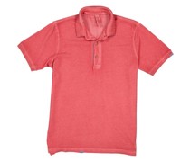 Polo-Shirt Baumwoll-Piqué bordeaux
