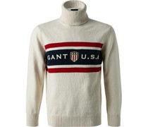 Rollkragenpullover Bio Baumwolle-Wolle creme