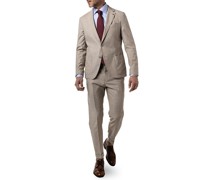 Anzug Acon-Luc Slim Fit Baumwolle-Leinen sand