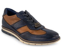 Schuhe Sneaker Leder dunkel-cognac