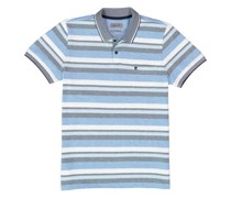 Polo-Shirt Baumwoll-Piqué  gestreift