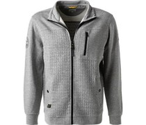 Sweatjacke Baumwolle  meliert