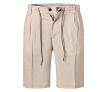 Hose Shorts, Regular Fit, Baumwolle-Leinen