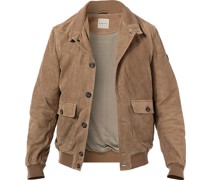 Lederjacke Veloursleder hell