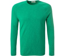 T-Shirt Longsleeve Baumwolle basilic meliert