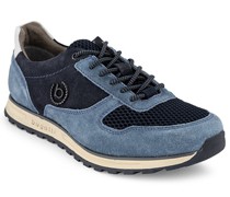 Sneaker Leder-Textil navy-jeans