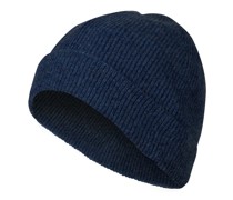 Mütze Reines Kaschmir navy meliert