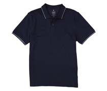 Polo-Shirt Baumwoll-Piqué dunkel