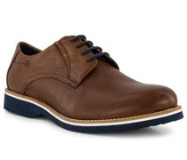 Schuhe Derby Leder cognac
