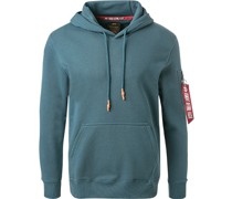 Hoodie Baumwolle pazifik