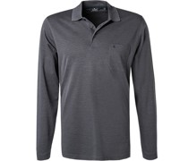 Polo-Shirt Baumwoll-Jersey dunkel gestreift