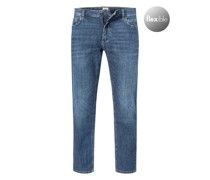 Jeans Regular Fit Baumwoll-Stretch tiefsee