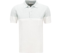 Polo-Shirt Baumwoll-Piqué hell-weiß