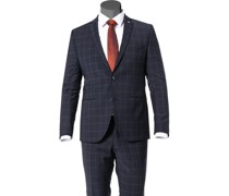 Sakko Super Slim Fit Wolle dunkel kariert