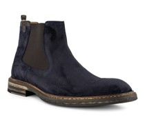 Schuhe Chelsea Boots Veloursleder darkblue