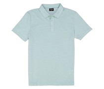 Polo-Shirt Baumwoll-Strick pastelltürkis