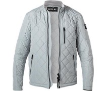 Steppjacke Mikrofaser silber