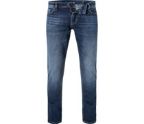Jeans Slim Fit Baumwoll-Stretch dunkel
