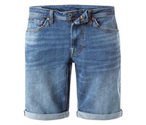 Jeansshorts Straight Fit Baumwoll-Stretch jeans