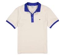 Polo-Shirt Slim Fit Baumwoll-Piqué ecru