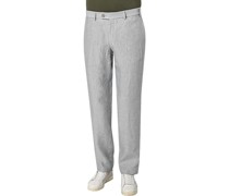 Hose Parma Regular Fit Reines Leinen hellgrau