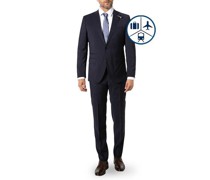 Reise-Anzug Modern Fit Schurwolle dunkel