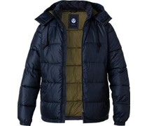 Steppjacke Mikrofaser wasserabweisend marine