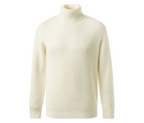 Rollkragenpullover Wolle creme