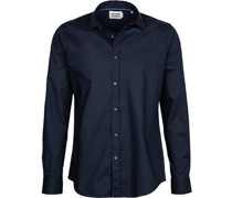 Hemd Slim Fit Popeline navy