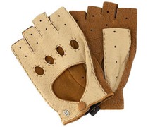 Autofahrer-Halbfingerhandschuhe, Peccaryleder