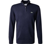 Pullover Troyer Classic Fit Wolle dunkel